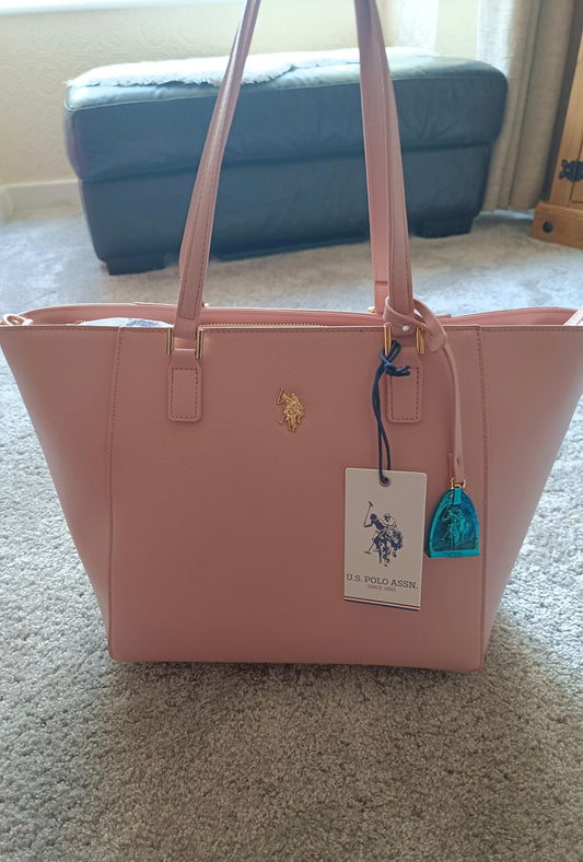 US Polo Assn Pink Jones Shopping Tote Bag RRP £120.00